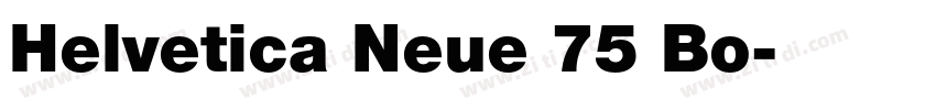 Helvetica Neue 75 Bo字体转换